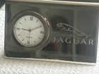 Jaguar Cars Business Card Holder-with Clock - Stainless Steel