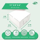 0980 Premium Clay Coated Kraft Paperboard White Non-window Lock Corner Bakery   
