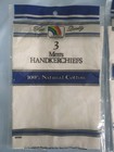 Vtg Lehigh Mens Handkerchiefs Lot Of 2 100  Natural Cotton White Nos Nwt 6 Total