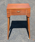 Singer Sewing Machine Cabinet Only Mcm Dark Brown Wood For 99k 99-31 Vintage