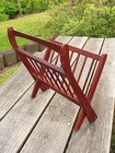 Unsigned Danish Modern Solid Teak Folding Magazine Rack By Ernest Sohn For Etco