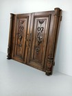 Pair Door Panels Antique Pillars Carved Wood Antique Reclaimed Architectural Sal