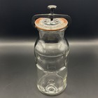 Vintage 10  Wheaton Apothecary Products Glass Jar With Iron Screw Clamp Top