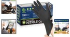 Black Nitrile Disposable Gloves - Food Safe  Latex-free  Powder-free - 100 Count