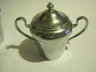 Vintage Cromwell Silver Mfg Chromium Cream And Sugar Bowl  014-1 
