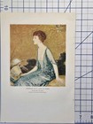 Portrait Of A Lady In Green By Maurice Fromkes Magazine Print Illustration 1927