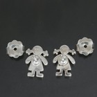 Tous Sweet Dolls Girl Earrings With Special Bag  Silver 925 Limited From Japan   