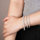 2-6 5mm Round Moissanite Tennis Chain Bracelet 925 Sterling Silver Pass Tester