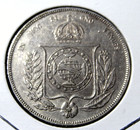 1855 Brazil 1000 Reis World Silver Brazilian Coin