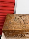Ornate Asian Vintage   Antique Carved Wooden Chinese Chest   Trunk   Box