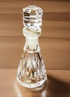 Vintage Brilliant Cut Crystal Glass Perfume Bottle With 4    Faceted Stopper