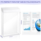 2 Pieces Acrylic Outdoor Brochure Holder 6 X 9 Inch Clear Wall Mount Literature