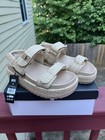 Steve Madden Nyc Bigmona Platform Sandals Natural Raffia Fiber Women s Size7 New