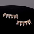 Iridescent Aurora Borealis Crystal Shoe Clips Gold Tone Vtg 1940s