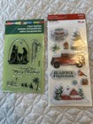 Lot Clear Cling Stamps Christmas For Card Making