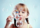 Lovely Little Girl Children s Fun Soap Bubbles Art Russian New Modern Postcard