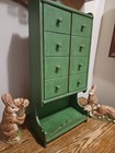 Vintage Primitive Wood Kitchen Spice Rack Wall Cabinet Or Table Top Sitter
