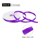 3 8  33 Yard Double Faced Solid Satin Ribbon Polyester Fabric Dark Purple