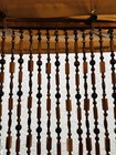 Vintage 70   s Japanese Wooden Beaded Door Curtain 3   x6    21  Strand Way Groovy