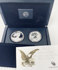 2012 Us Mint American Silver Eagle Proof   Reverse Proof 2 Coin Set W  Box   Coa