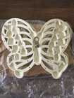 Homco Vintage Butterfly Wall Plaque Decor  Beige Plastic  Wall Mounted