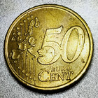 1999 Belgium 50 Cent Euro Coin - Mint Error - King Albert Ii - Rare Defect