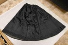 Antique Victorian Edwardian Black Silk Embroidered Beaded Mourning Funeral Skirt