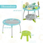 5-in-1 Baby Activity Center With Rotating Seat Removable Toys Lights   Music