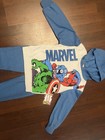 Marvel Avengers 2 Pc Long Sleeve Pullover Hoodie Pant Outfit Set Boy Size 5 Blue