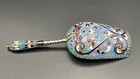 Antique Russian 84 Sterling Silver   Enamel Tea Caddy Spoon 1896 Gustov Klingert