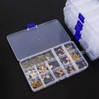 6 Clear Jewelry Box Plastic Bead Storage Craft Container Earrings Organizer   