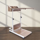 Rolling Laptop Desk Bedside Table Computer Over Bed Standing Height Adjustable 