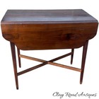 Antique Walnut Inlaid Pembroke Drop Leaf Table American 1810