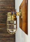 Set Of 10 Salvage Wall Brass Marine Bulkhead Swan Lamp Antique Nautical Light