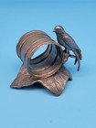 Antique Meriden Britannia Bird Leaf Silver Plate Napkin Holder Ring Roger Smith 