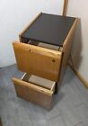 Vintage Heavy Duty Oak Wood 2-drawer File Cabinet Mid Century Modern K62