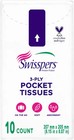 Swisspers Pocket Tissues 3-ply White 10 Count Per Pack 8 Pack Total 80 Tissues
