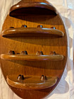 Vintage Thimble  Wall Display Rack Wood Oval 1979 Enesco Pair Small Pipeholder