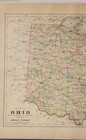 Antique Detailed Copperplate Hand Colored Map Ohio Johnson s Cyclopaedia 1897
