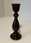 Vintage 7  Turned Wood Candlestick Holder
