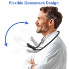 3x Hands-free Neck Magnifier Flexible Gooseneck Magnifying Glass For Reading