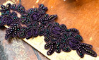 Applique Flower Beads Layered 2 25x5 25  Hand Sewn Glass 1pc
