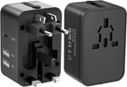 Travel Plug Adapter With 2 Usb A 1 Usb C universal All In One Worldwide Trave   