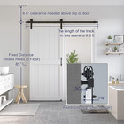 36  X 84  White Sliding Barn Door With 6 6ft Black Hardware