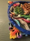 Carved Original Wooden Wall Sculpture  Sea Turtles Swimming In Circle   