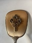 Vintage Silver Plate Baroque Scroll Hand Mirror Long Handle Vanity Decor