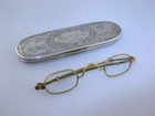 Early 14k Gold John Mcallister Spectacles   Silver Case   Henry Freeman Phila Pa