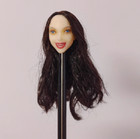 1 6 Female Blue Eyes Black Hair Girl Head Sculpt Carved Model For 12 figure