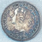 1890-h Canada 5 Cents Silver Coin Victoria