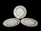 Lenox Holiday Dessert Plates Set Of 3 Holly Berry 6 25  Gold Trim Xmas Usa Euc